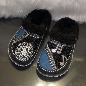 Fur Bedazzled Crocs